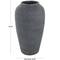 15" Black Ceramic Whitewashed Textured Vase